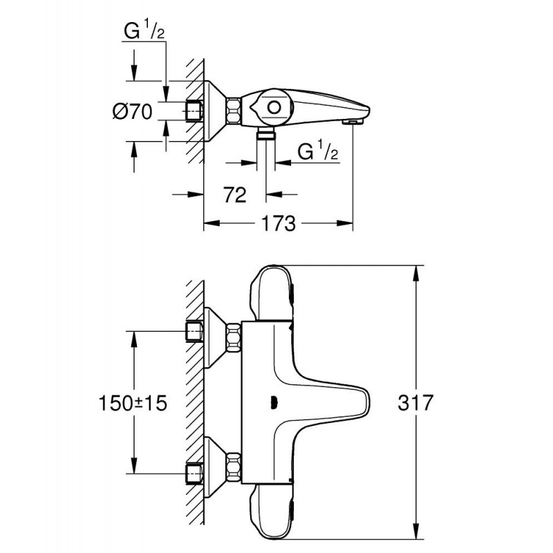termostatico bano ducha grohtherm 1000 grohe 34155003