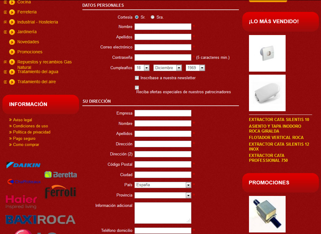 Producto como comprar Selección de producto a comprar