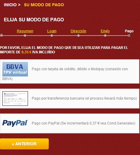 Producto como comprar Selección de producto a comprar