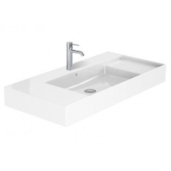 LAVABO CUADRADO MURAL O SOBREMUEBLE 1000X490 INSPIRA FINECERAMIC ROCA A32752A000