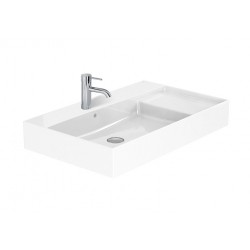 LAVABO CUADRADO MURAL O SOBREMUEBLE 800x490 INSPIRA FINECERAMIC ROCA A32752B000