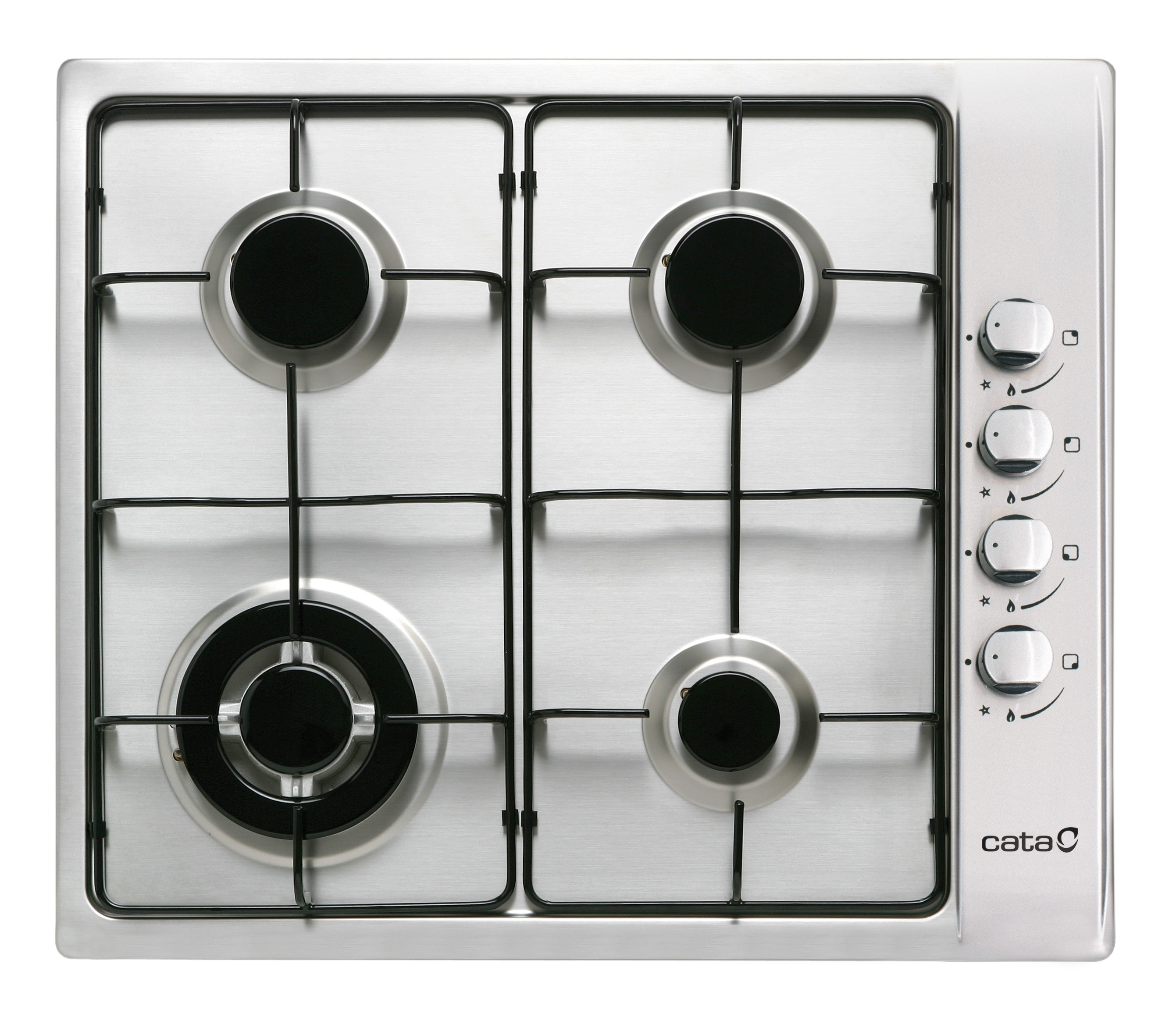 encimera cata gi 6031 x gas inox 4 fuegos 58 cm