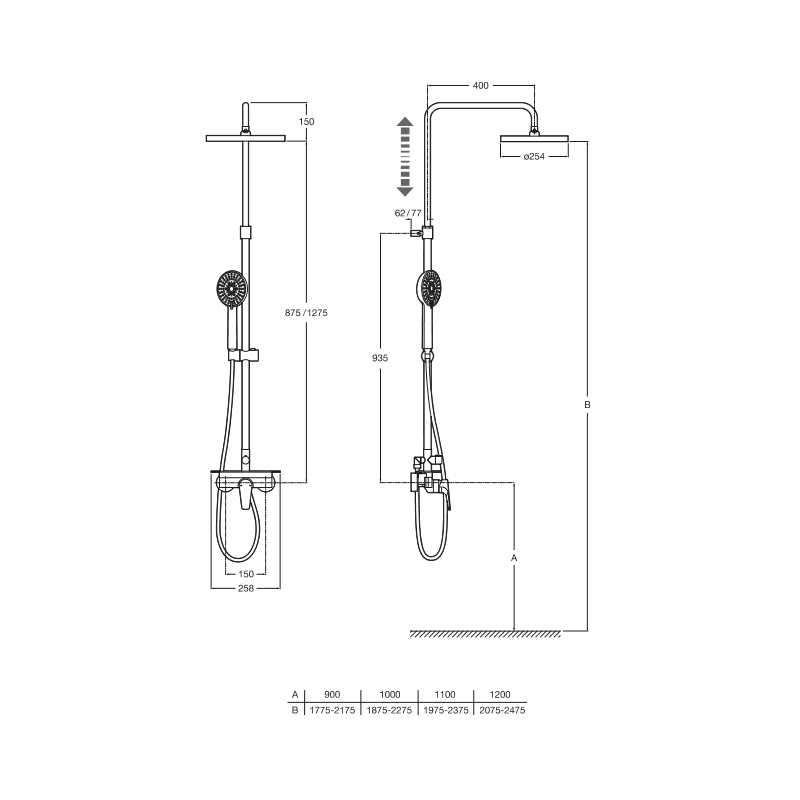 Columna ducha monomando even-m cuadrado cromo: información y PVP actual de  Ref. A5A9B90C00 de ROCA