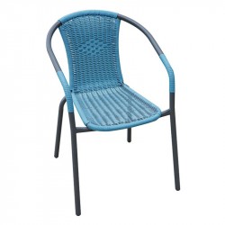 SILLA APILABLE TERRAZA BASIC AZUL FIBRA SINTETICA