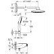 CONJUNTO DUCHA TERMOSTATICO VISTO/EMPOTRADO RAINSHOWER SYSTEM SMARTCONTROL 360 MONO