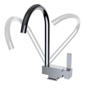 GRIFO COCINA CLEVER MONOMANDO CROMADO CAÑO ABATIBLE SQUARE 60152