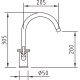 GRIFO COCINA CLEVER WITH2 MOREA 200mm BIMANDO 97005