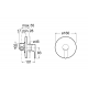 GRIFO EMPOTRAR MONOMANDO DUCHA L20 ROCA A5A2A09C00