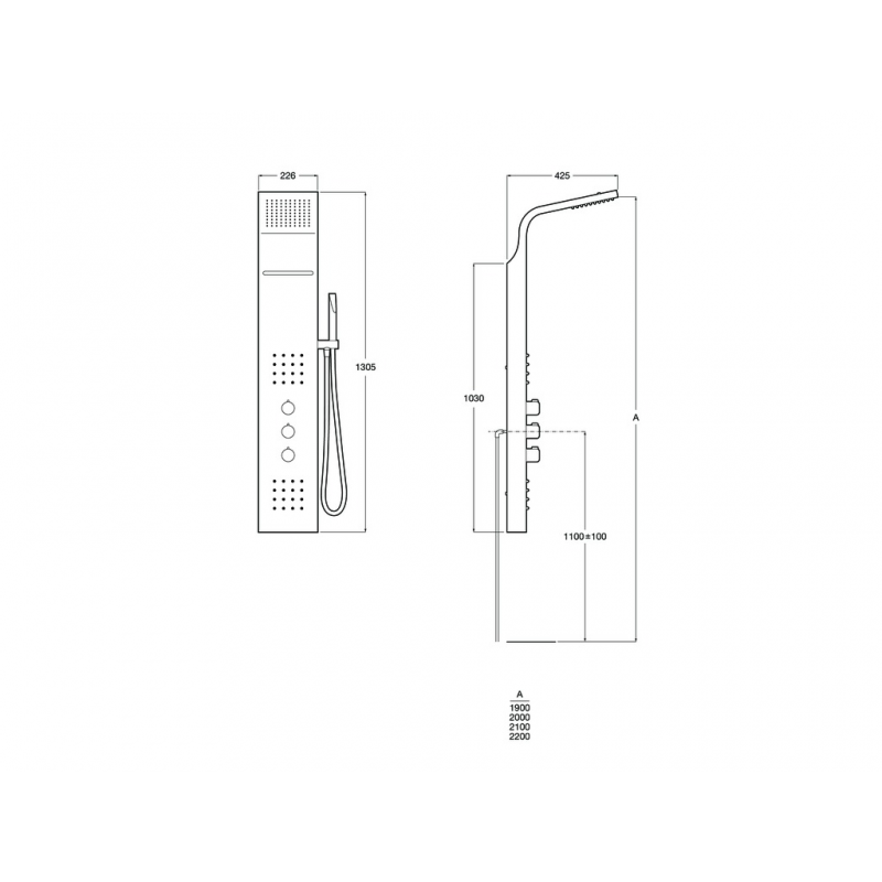 Roca A5A9B8BC00 - Columna de hidromasaje termostática Evolution, Version  Nueva, Acero Inoxidable Mate : : Bricolaje y herramientas