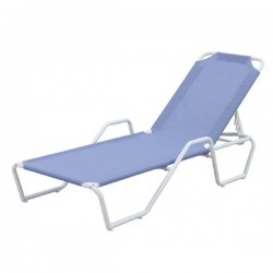 TUMBONA APILABLE ACERO TEXTILINE AZUL