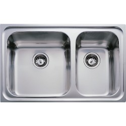 FREGADERO TEKA ENCASTRADO CLASSIC 2C 80 DOS CUBETAS INOX 11119006