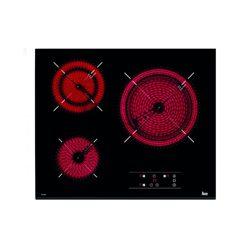 Vitroceramica Teka Tt 6320 60 5 Cm Tres Fuegos Cristal vitroceramica-teka-tt-6320-60-5-cm-tres-fuegos-cristal