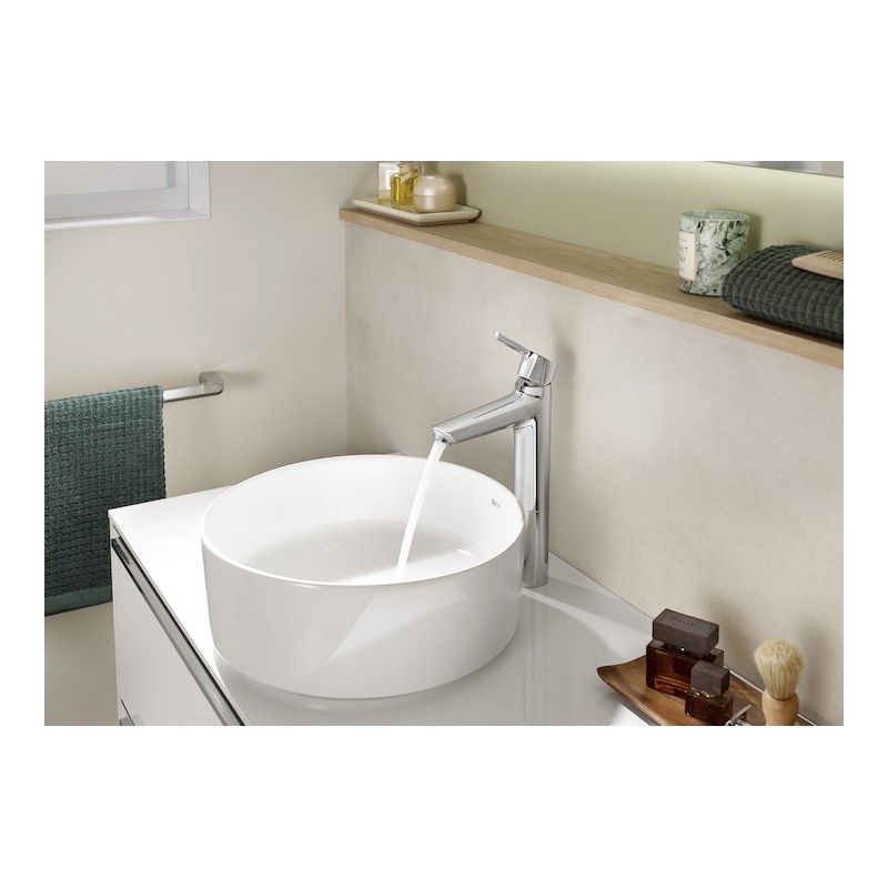 grifo monomando lavabo cano alto malva roca a5a373bc00