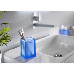 VASO ENCIMERA PARA BAÑO ICE ROCA BLANCO NEGRO AZUL