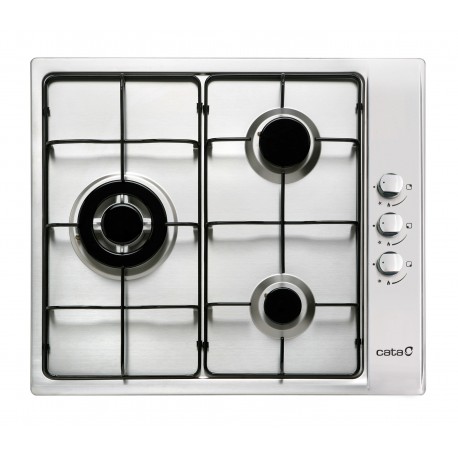 ENCIMERA CATA GIB 6021 X GAS BUTANO INOX 3 FUEGOS 58 CM 08068310