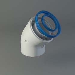 CODO 60/100 A 45º M/H CALENTADORES ESTANCOS FIG 610-45MHP1