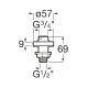 ADAPTADOR CAÑO INDUSTRIAL SOBRE ENCIMERA INSTANT PRO ROCA A5A8764C00