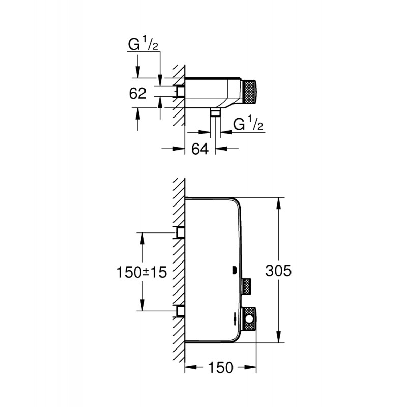 grifo termostatico ducha grohtherm smartcontrol grohe 34713000