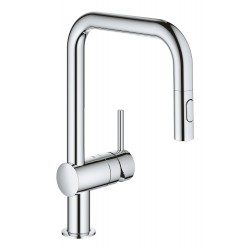 GRIFO COCINA MONOMANDO MINTA GROHE 32322002 CAÑO ALTO EXTRAIBLE