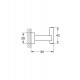 COLGADOR BAÑO ESSENTIALS CUBE GROHE 40511001 CROMO