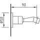 SOPORTE ARTICULADO TELEFONO DUCHA TONGA CLEVER 97113