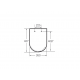 ASIENTO Y TAPA INODORO ROCA THE GAP SQUARE COMPACTO A80173000B