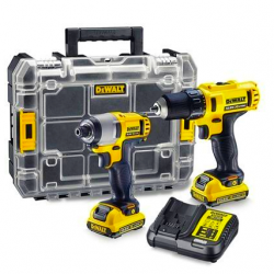 KIT TALADRO ATORNILLADOR DEWALT DCK211D2T-QW + ATONILLADOR COMPACTO XR + MALETIN