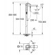 GRIFO MONOMANDO BAÑO Y DUCHA FIJACION SUELO EUROCUBE GROHE 23672001