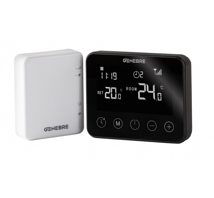 kit termostato inalambrico touch y receptor wifi calefaccion