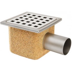 SUMIDERO DUCHA GEBO EN ACERO INOXIDABLE 21413H 105X105X84 MODELO ALTO