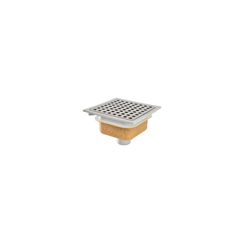 sumidero ducha exterior gebo abs 21536 con salida horizontal