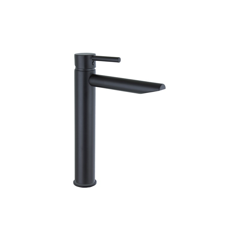 grifo caño alto lavabo monomando minima mz rio 64a8a001p negro mate