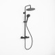 CONJUNTO DUCHA TERMOSTATICO EXTENSIBLE NEGRO MATE UP URBAN CLEVER 61003