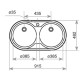 FREGADERO CIRCULAR ENCASTRADO DOS CUBETAS DUETTA 2C TEKA 10109025