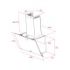 CAMPANA DECORATIVA VERTICAL DVN 74030 TTC 70CM CRISTAL NEGRO TEKA 112950006