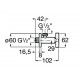 LLAVE DE CORTE 1/2"-1/2" CERAMICA CROMADO SQUARE ROCA A525170700