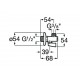 LLAVE DE PASO CERAMICA 1/2"-3/8" CERAMICA AQUA ROCA A525168200