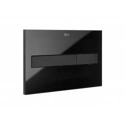 PLACA ACCIONAMIENTO PL7 DUAL CRISTAL NEGRO ROCA A890088308