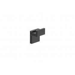 PERCHA PARA BAÑO RUBIK ROCA CON ADHESIVO 3M Y CON TORNILLOS A816840024 NEGRO MATE