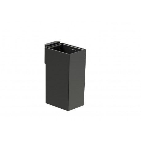 PORTAVASO DE PARED PARA BAÑO RUBIK ROCA CON ADHESIVO 3M Y CON TORNILLOS A816843024 NEGRO MATE