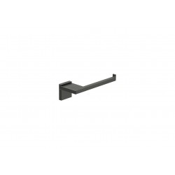 PORTARROLLO SIN TAPA PARA BAÑO RUBIK ROCA CON ADHESIVO 3M Y CON TORNILLOS A816850024 NEGRO MATE