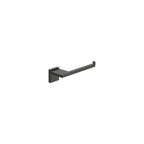 PORTARROLLO SIN TAPA PARA BAÑO RUBIK ROCA CON ADHESIVO 3M Y CON TORNILLOS A816850024 NEGRO MATE