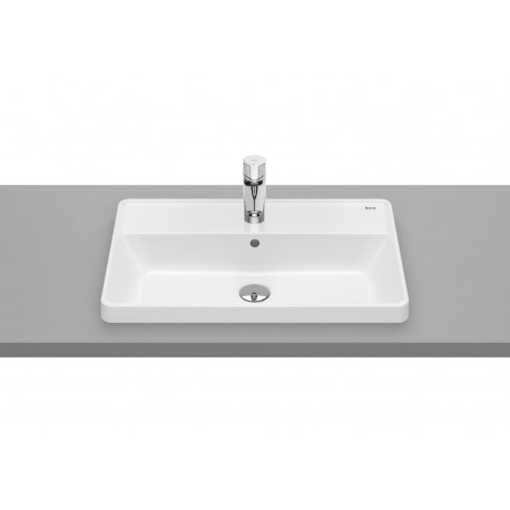 LAVABO RECTANGULAR CON ORIFICIO DE ENCIMERA THE GAP ROCA A3270YA000 600X390X40