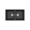 FREGADERO SOBRE ENCIMERA DOS CUBETAS QUARZEX BERGEN 85 2C ROCA 860X500X200