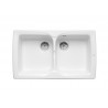 FREGADERO DOS CUBETAS GRES BLANCO BEVERLY 85 ROCA A366057000