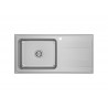FREGADERO UNA CUBETA CON ESCURRIDOR DERECHA BUDAPEST 100 ED ROCA A870N31000