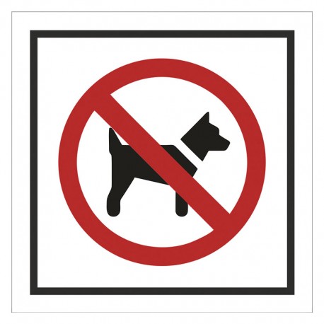 Señal informativa perros no pictograma adhesivo