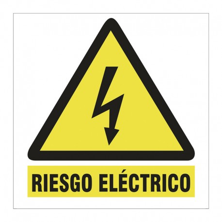 Señal informativa riesgo eléctrico adhesivo 