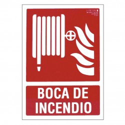 Señal contra incendios extintor manguera 210x297