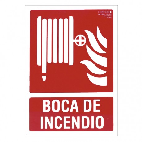 Señal contra incendios extintor manguera 210x297